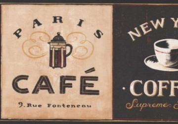 Paris ve New York coffee etiketleri